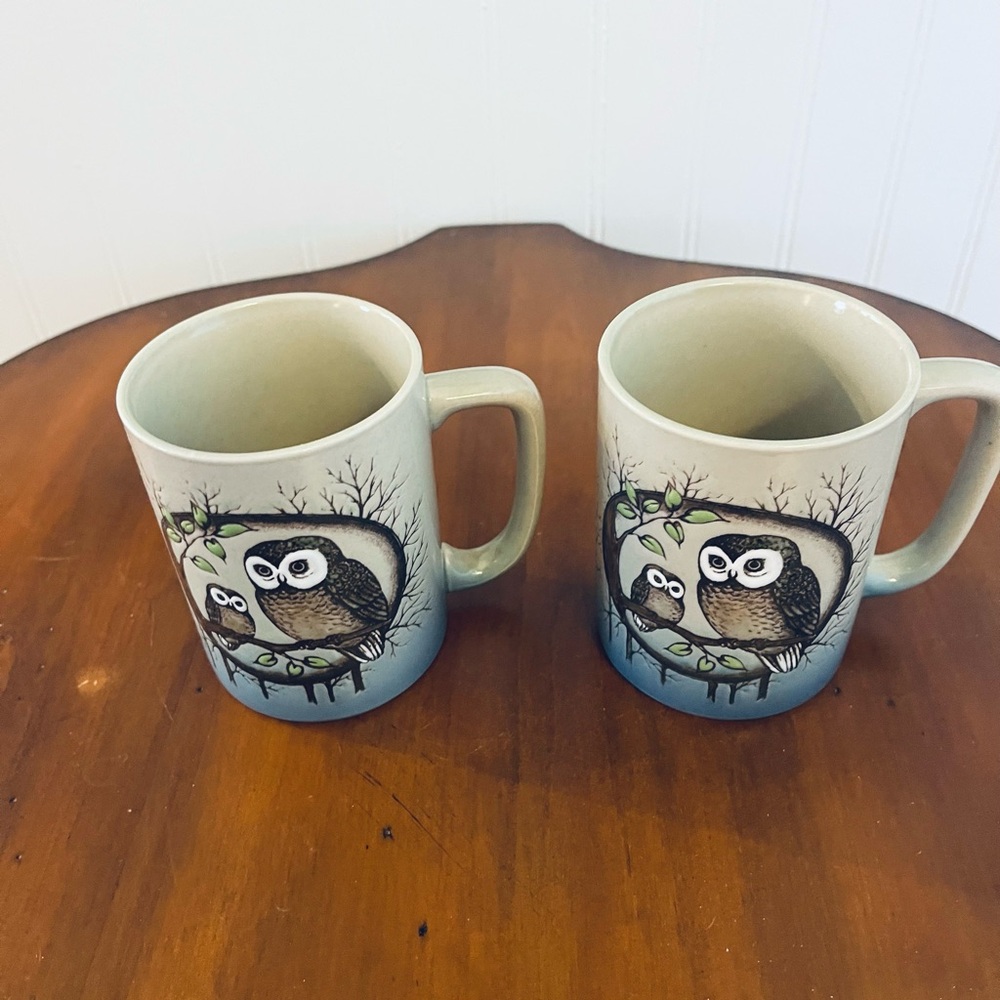 Vintage Owl Coffee Mug Cups (2) - Picture 8 of 8